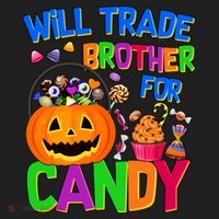 Will Trade Brother For Candy Funny Halloween Beanie thumb 2
