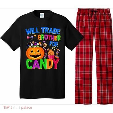 Will Trade Brother For Candy Funny Halloween Pajama Set