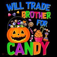 Will Trade Brother For Candy Funny Halloween Ornament thumb 1