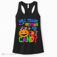 Will Trade Brother For Candy Funny Halloween Women's Tank Top thumb 0