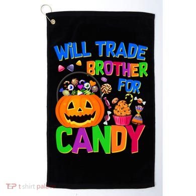 Will Trade Brother For Candy Funny Halloween Golf Towel