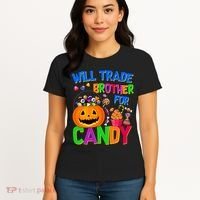 Will Trade Brother For Candy Funny Halloween Women's T-Shirt thumb 4