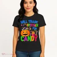 Will Trade Brother For Candy Funny Halloween Women's T-Shirt thumb 4