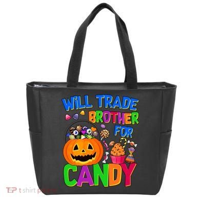 Will Trade Brother For Candy Funny Halloween Tote Bag