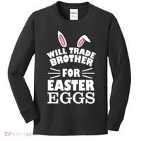Will trade brother for eggs Kids Long Sleeve Shirt thumb 0