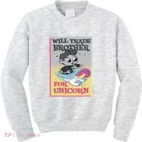 Will Trade Brother For Unicorn Kids Sweatshirt thumb 0