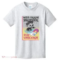 Will Trade Brother For Unicorn Kids T-Shirt thumb 0