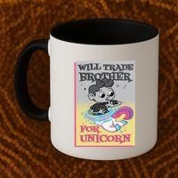 Will Trade Brother For Unicorn Coffee Mug thumb 2