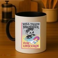 Will Trade Brother For Unicorn Coffee Mug thumb 4