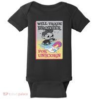 Will Trade Brother For Unicorn Baby Bodysuit thumb 0