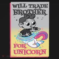 Will Trade Brother For Unicorn Toddler Hoodie thumb 2