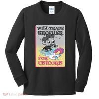 Will Trade Brother For Unicorn Kids Long Sleeve Shirt thumb 0