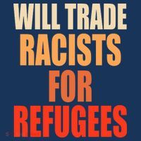 Will Trade Racists For Refugees Bucket Hat thumb 4