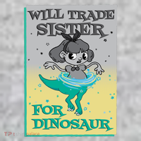 Will Trade Sister For Dinosaur Kids Hoodie thumb 2