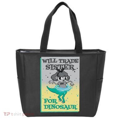Will Trade Sister For Dinosaur Tote Bag