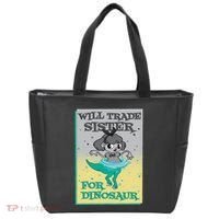 Will Trade Sister For Dinosaur Tote Bag thumb 0