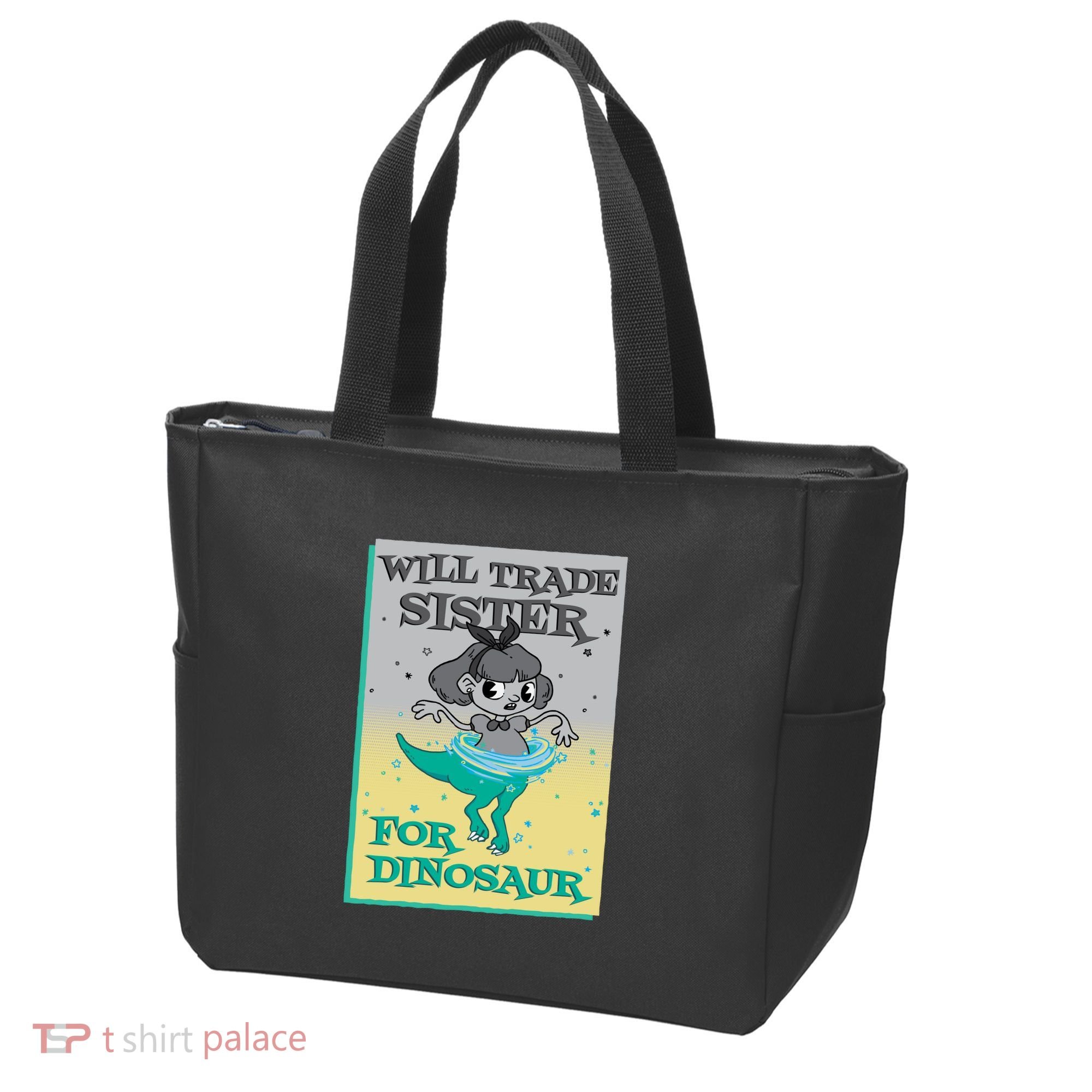 Will Trade Sister For Dinosaur Tote Bag