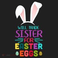 Will Trade Sister For Easter Eggs Golf Towel thumb 3