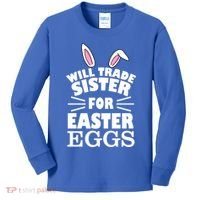 Will Trade Sister For Eggs Kids Long Sleeve Shirt thumb 0