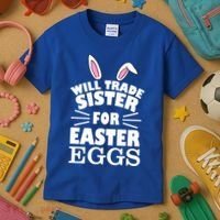 Will Trade Sister For Eggs Kids T-Shirt thumb 3