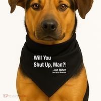 Will You Shut Up Man? Funny Biden Quote President Debate USA-Made Doggie Bandana thumb 1