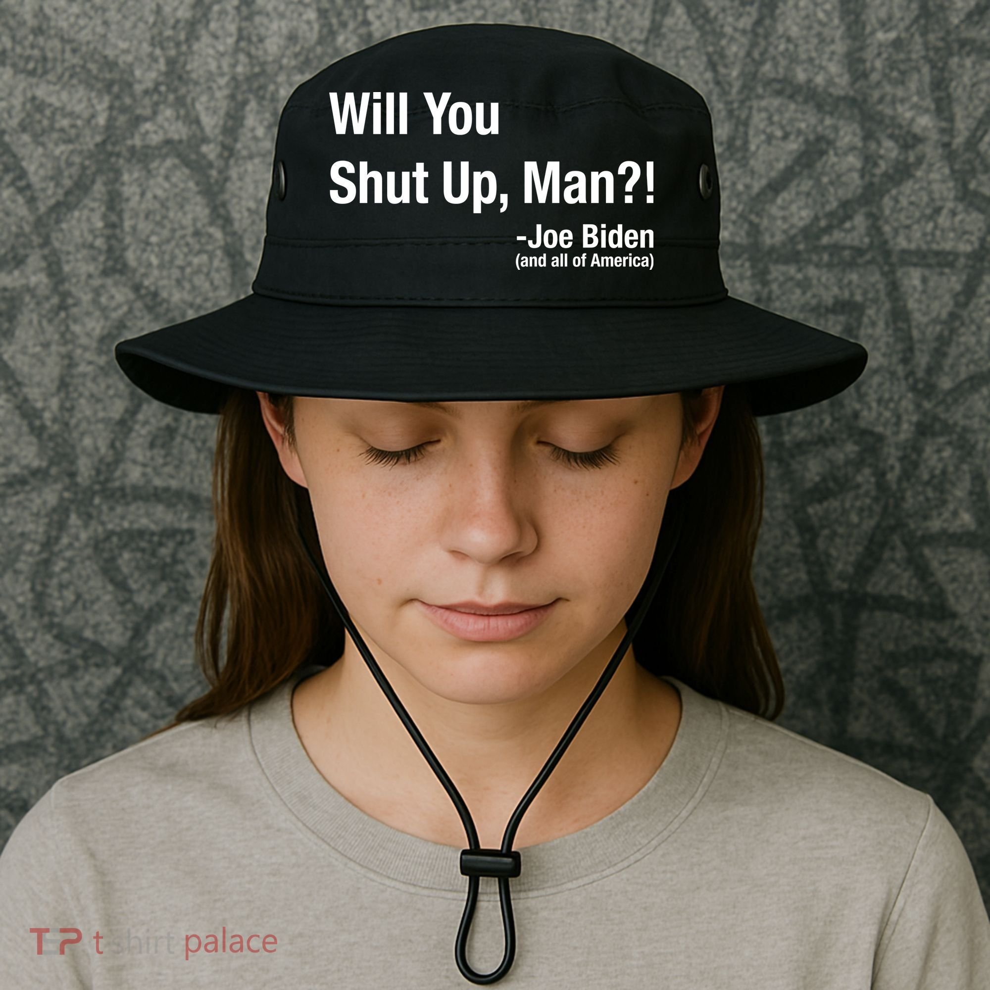 Will You Shut Up Man? Funny Biden Quote President Debate Bucket Hat