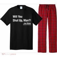 Will You Shut Up Man? Funny Biden Quote President Debate Pajama Set thumb 0