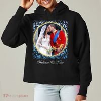 William & Kate Royal Wedding Photo Ladies Heavyweight Boxy Pullover Hoodie thumb 0