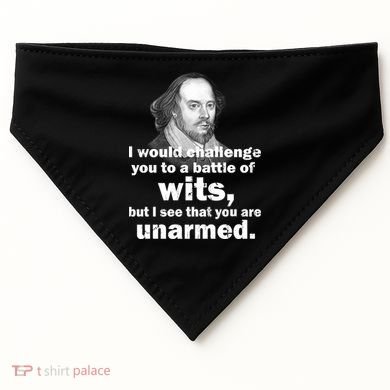 William Shakespeare Wits Quote USA-Made Doggie Bandana