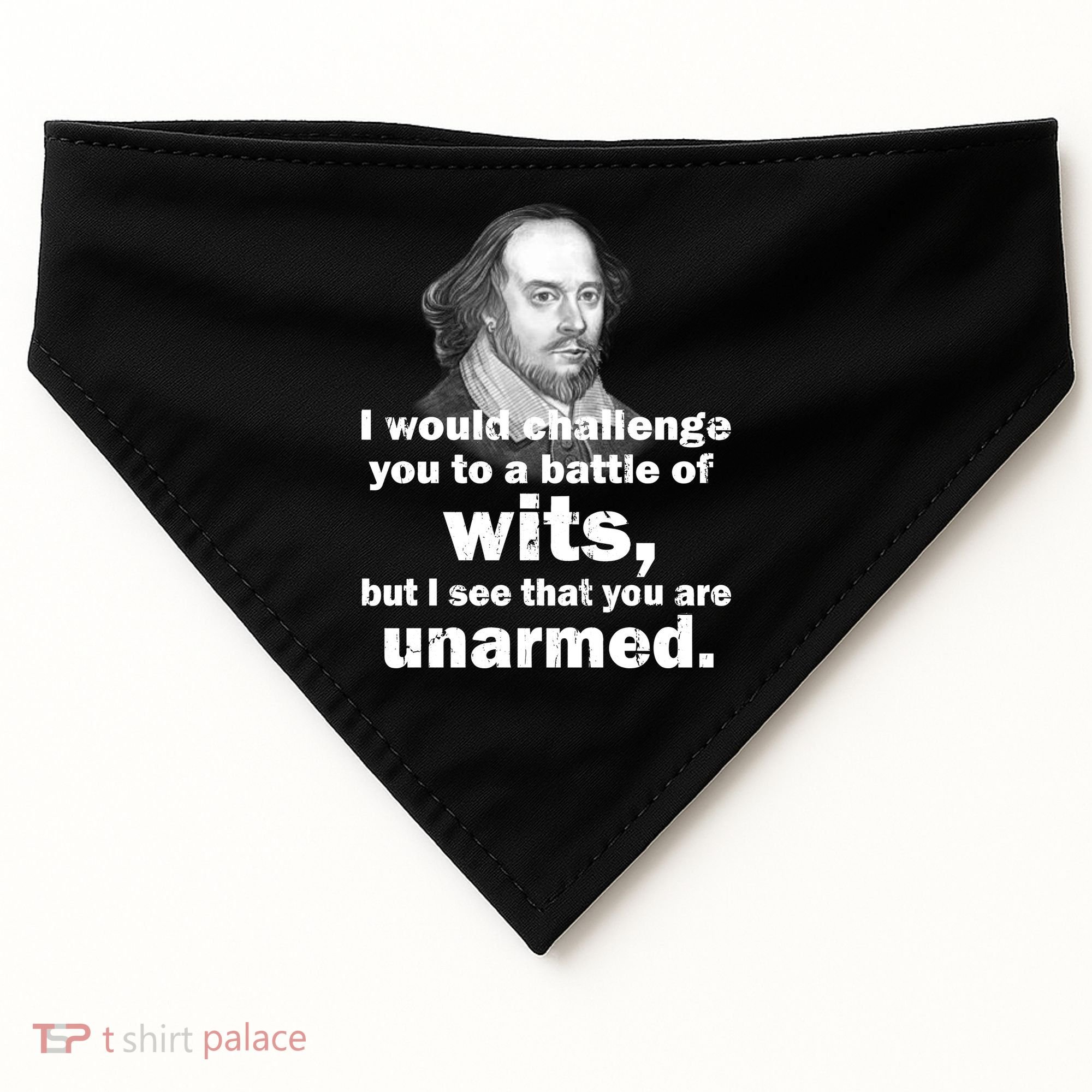 William Shakespeare Wits Quote USA-Made Doggie Bandana