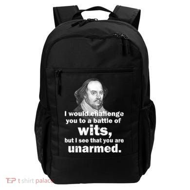 William Shakespeare Wits Quote Backpack