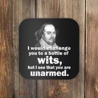 William Shakespeare Wits Quote Coaster thumb 0