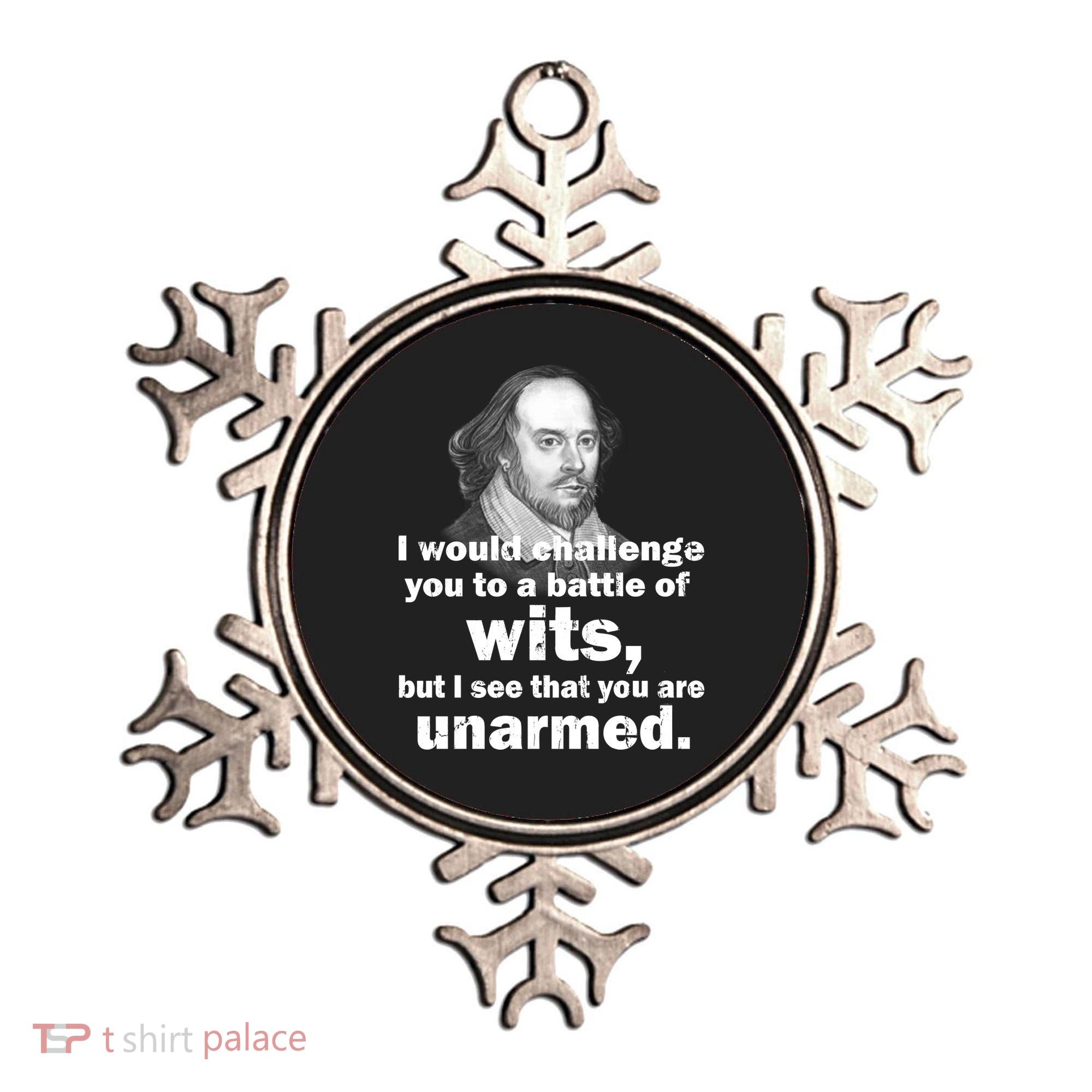William Shakespeare Wits Quote Ornament