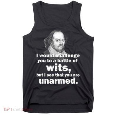 William Shakespeare Wits Quote Tank Top