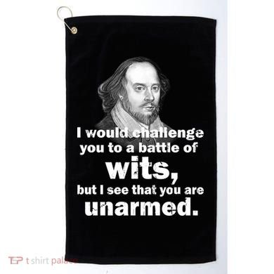 William Shakespeare Wits Quote Golf Towel