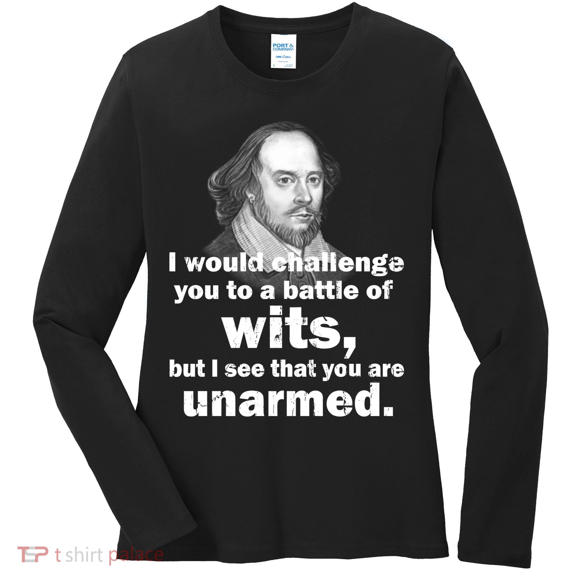 William Shakespeare Wits Quote Women's Long Sleeve Shirt