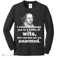William Shakespeare Wits Quote Kids Long Sleeve Shirt thumb 0
