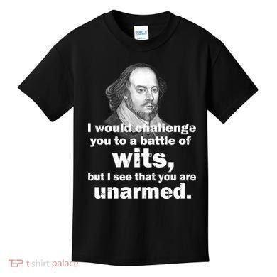 William Shakespeare Wits Quote Kids T-Shirt