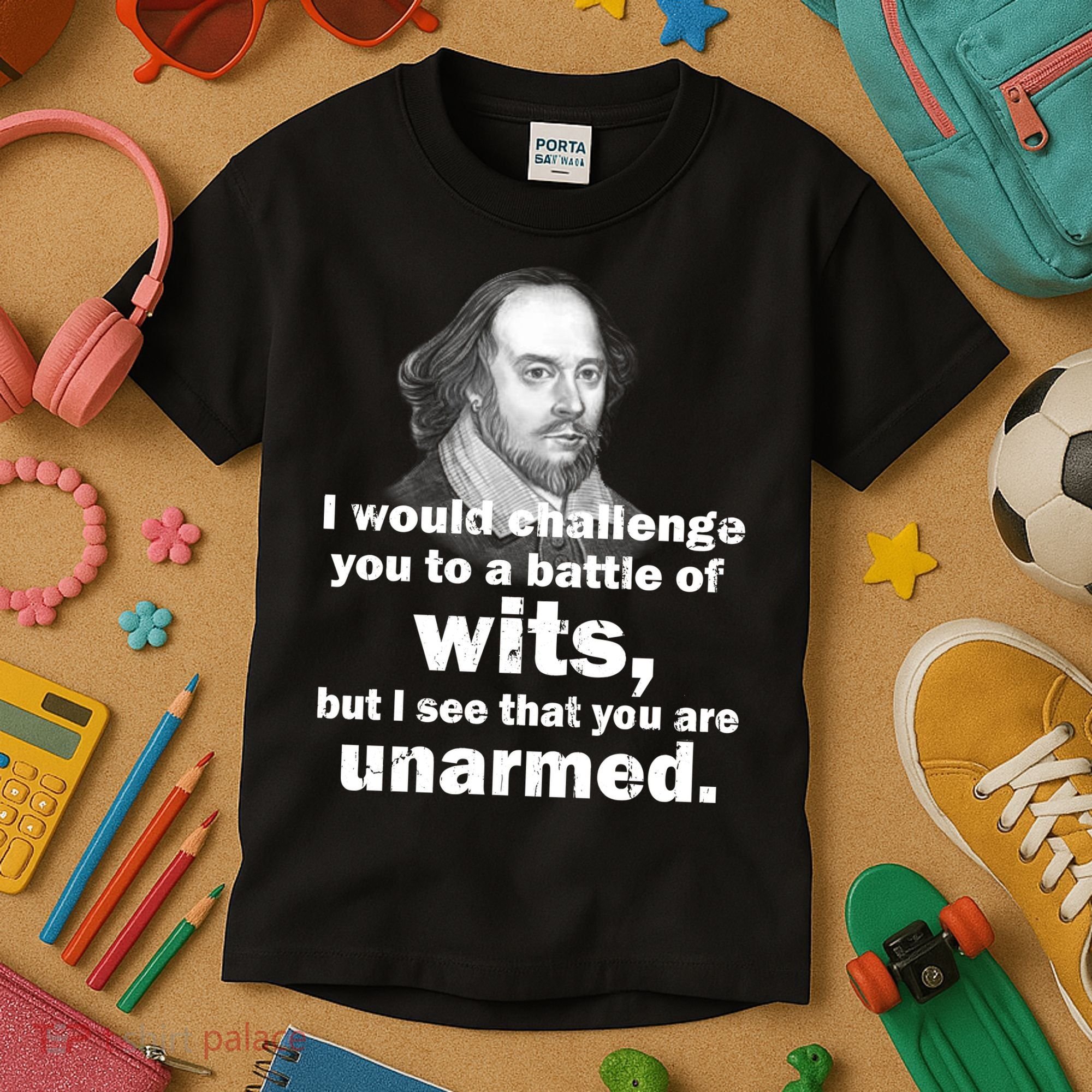 William Shakespeare Wits Quote Kids T-Shirt