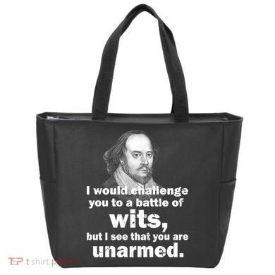 William Shakespeare Wits Quote Tote Bag