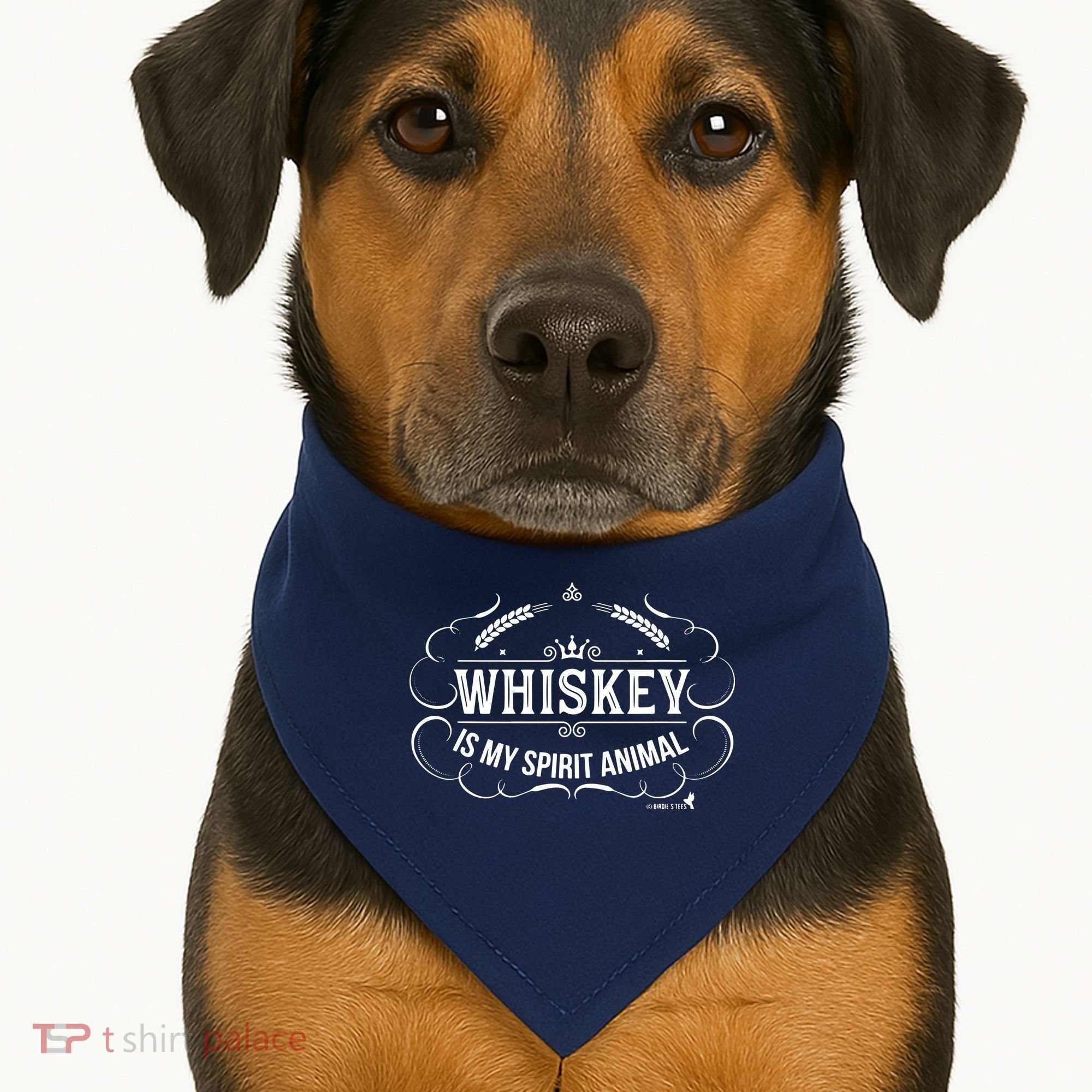 Whiskey Is My Spirit Animal USA-Made Doggie Bandana
