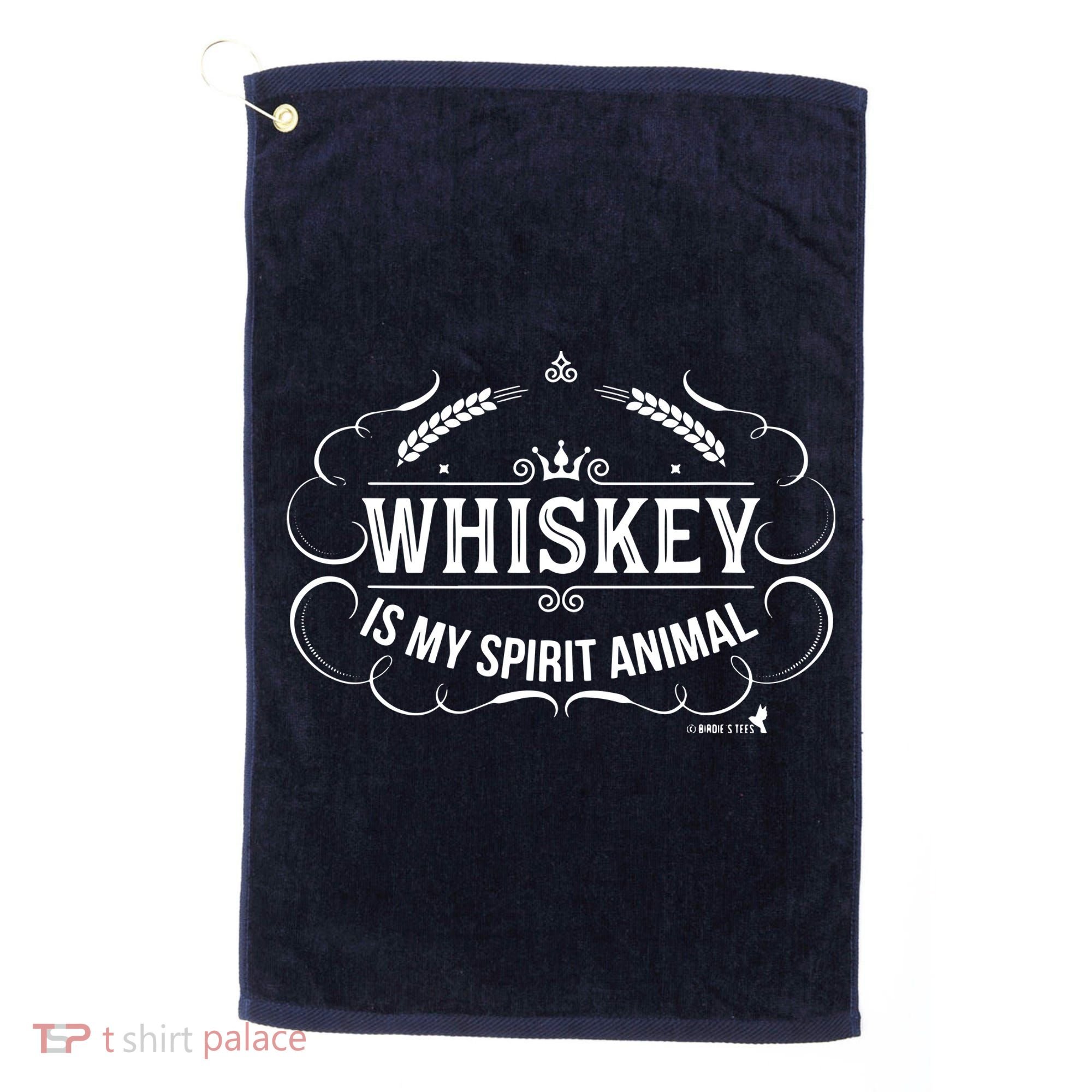Whiskey Is My Spirit Animal Golf Towel