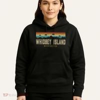Whidbey Island Mountains Washington Hiking Outdoors Retro Hoodie thumb 5