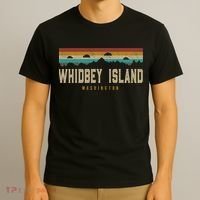 Whidbey Island Mountains Washington Hiking Outdoors Retro T-Shirt thumb 3