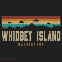 Whidbey Island Mountains Washington Hiking Outdoors Retro Beanie thumb 2