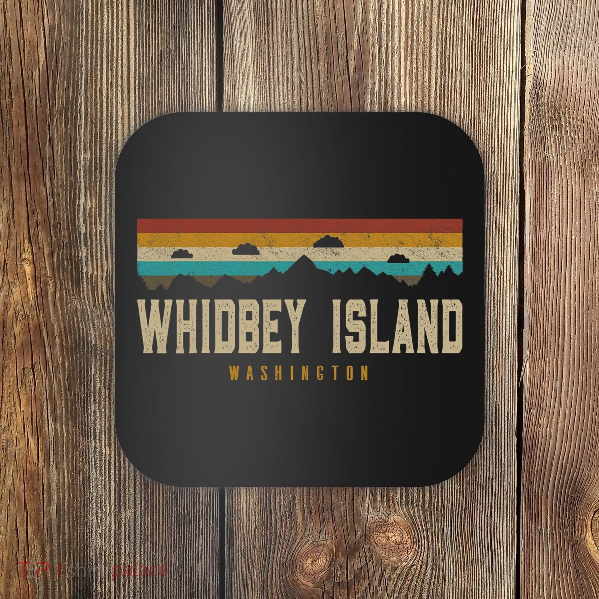 Whidbey Island Mountains Washington Hiking Outdoors Retro Coaster