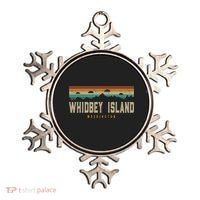 Whidbey Island Mountains Washington Hiking Outdoors Retro Ornament thumb 0