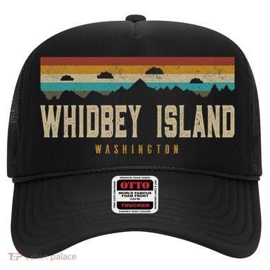 Whidbey Island Mountains Washington Hiking Outdoors Retro Hat