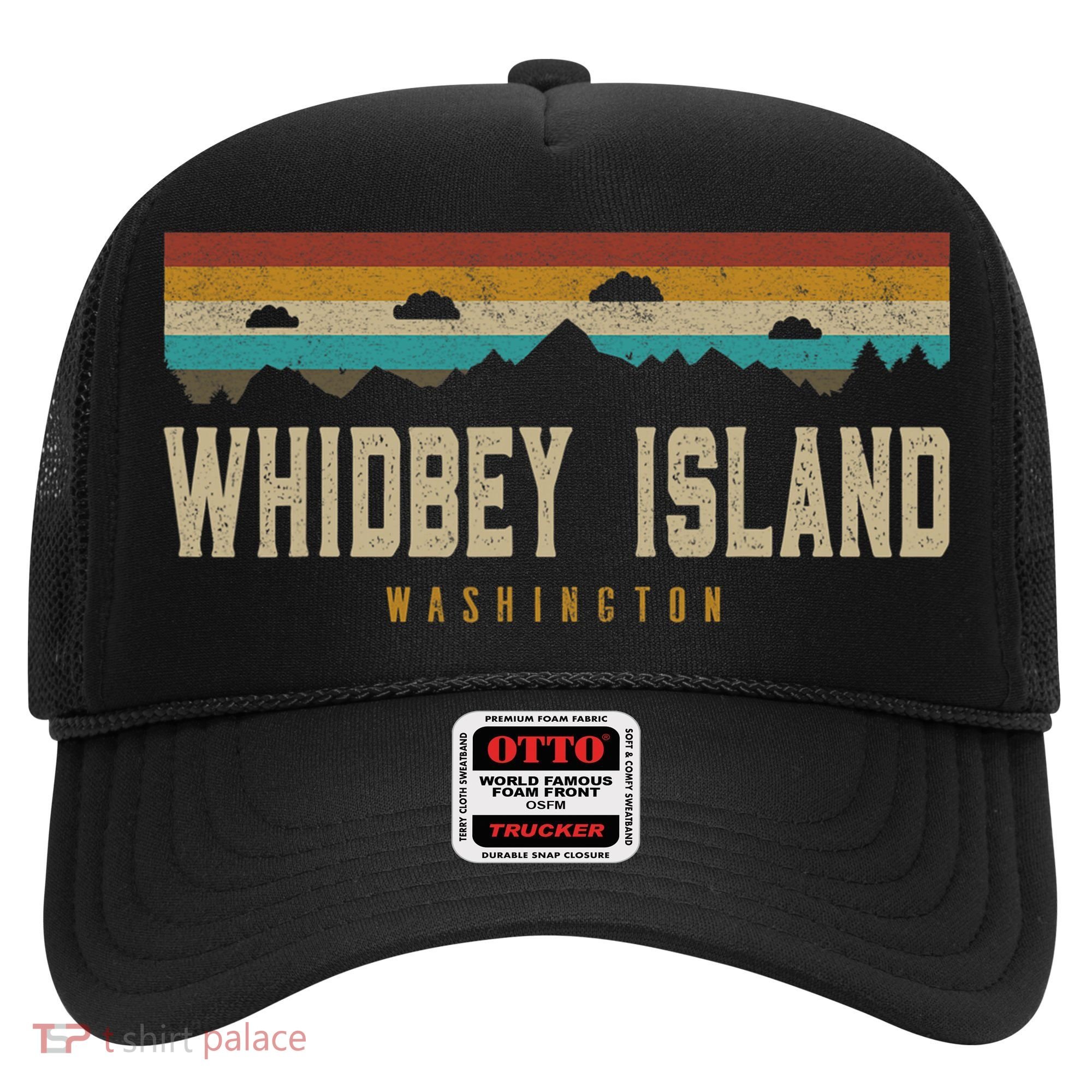 Whidbey Island Mountains Washington Hiking Outdoors Retro Hat