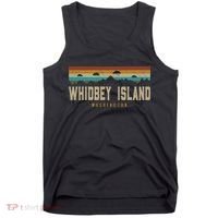 Whidbey Island Mountains Washington Hiking Outdoors Retro Tank Top thumb 0